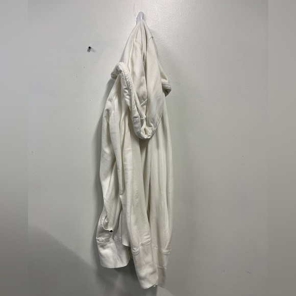 GAP Vintage Soft White Hoodie Rushing Full Zip Long Women’s Large Long Layer Top - Picture 4 of 12
